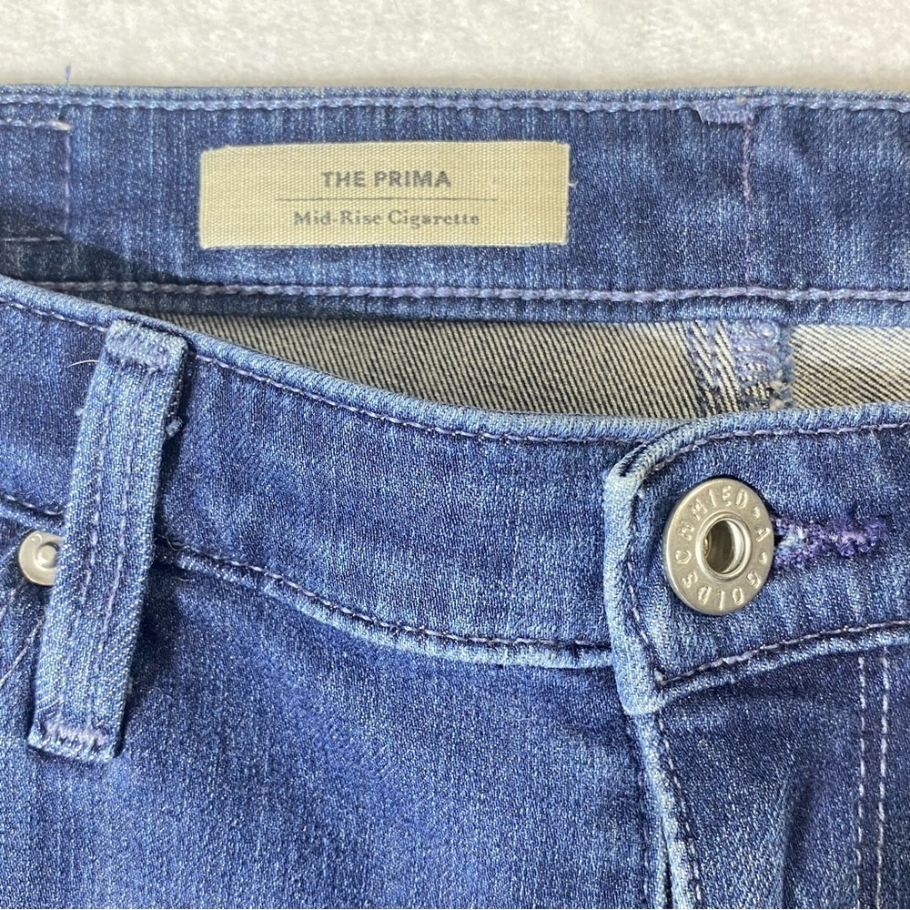 AG Adriano Goldschmied Jeans Women's 28R Blue Prima Mid Rise Cigarette Contour - Picture 5 of 16